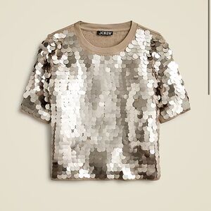 J. Crew collection sequin embellished t shirt